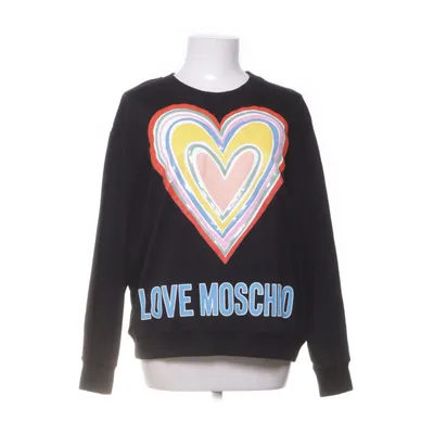 Collegetröja (Svart, Flerfärgad) från Love Moschino Bomull, Elastan