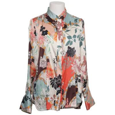 Blouse (White, Multicolored) from Dea Kudibal Elastane, Silk