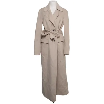 Coat (Beige) from La Femme Polyester, Viscose, Wool