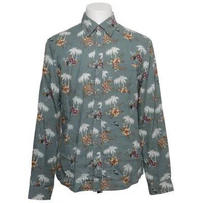 Shirt (Green, Multicolored) from Dressmann Cotton, Linen