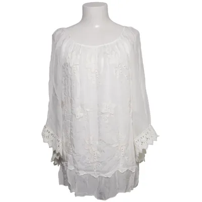 Blus (Vit) från Made in italy Elastan, Silke, Viskos