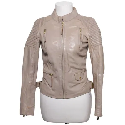Leather jacket (Beige) from Primeboots Leather, Polyester
