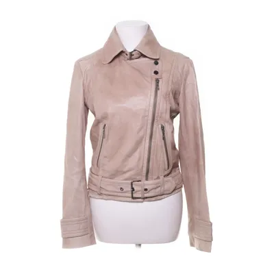 Läderjacka (Beige) från Mango Suit Skinn, Acetat
