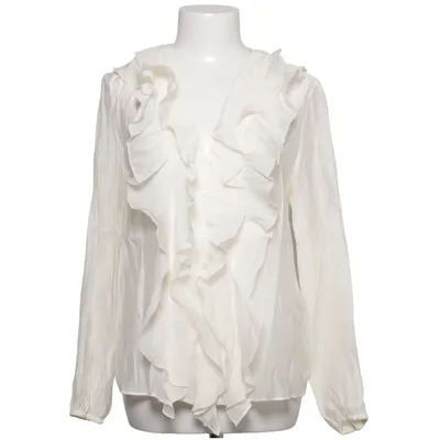 Blouse (White) from Zara Lyocell, Polyester