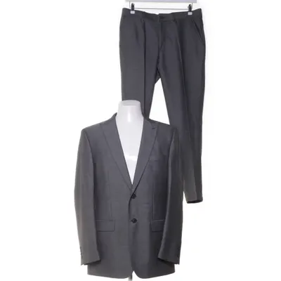 Kostym (Grå) från Dressmann Polyester, Viskos