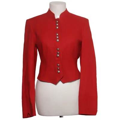 Blazer (Rot) von H. Moser Acetat, Leinen, Viskose