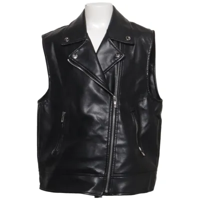 Gilet de motard (Noir) de Zara Polyuréthane, Viscose