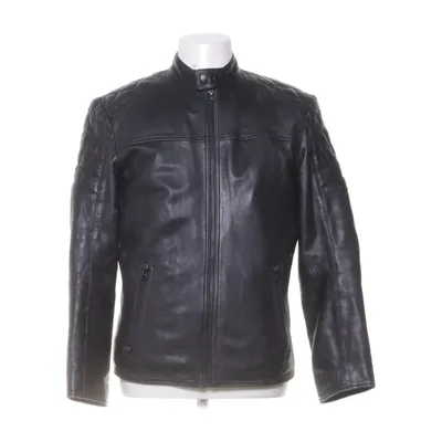 Leather jacket (Black) from Allan Clark Polyester, Leather