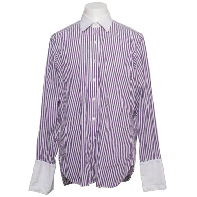 Chemise (Violet, Blanc) de Turnbull & Asser Coton