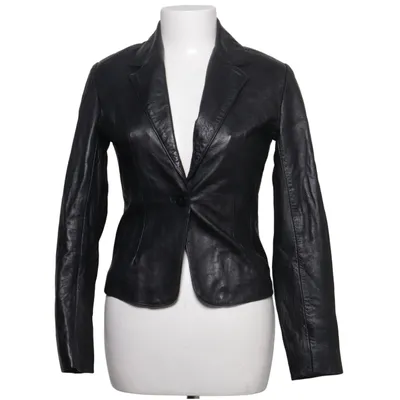 Leren jack (Zwart) van Attraction Leer, Polyester