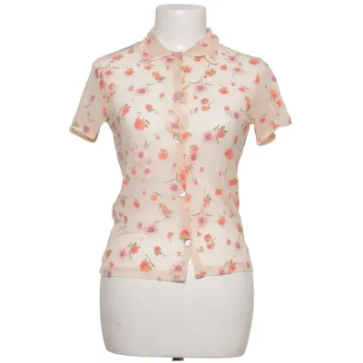 Short sleeve shirt (Beige, Multicolored) from Blumarine Cotton, Elastane, Polyamide