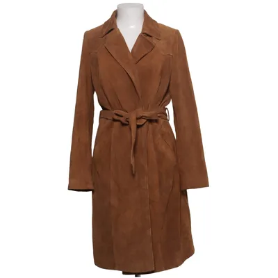 Leather coat (Brown) from F&F Elastane, Leather, Polyester