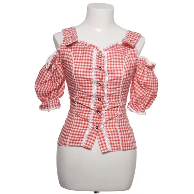 Dirndl blouse (Red, White) from OSAB