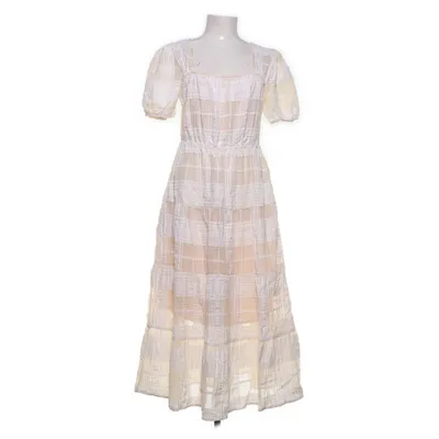 Långklänning (Beige, Vit) från Object Bomull, Nylon, Viskos