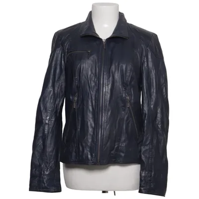 Läderjacka (Blå) från Manguun Skinn, Polyester