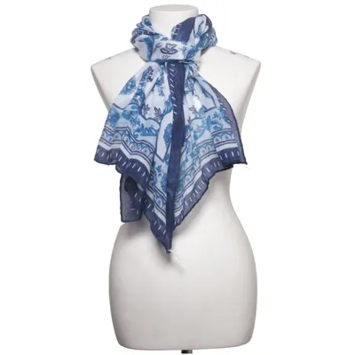 Shawl (Blue, White) from Rosenvinge