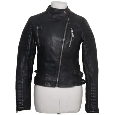 Biker jacket (Black) from Voyelles Polyester, Polyurethane