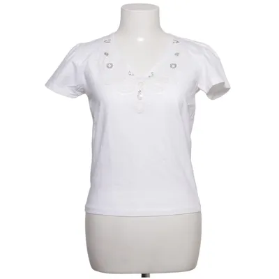 T-shirt (Vit) från Pierre L'amour Bomull, Elastan