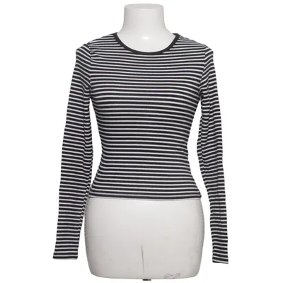 Langærmet t-shirt (Sort, Hvid) fra Stradivarius Bomuld, Elastan