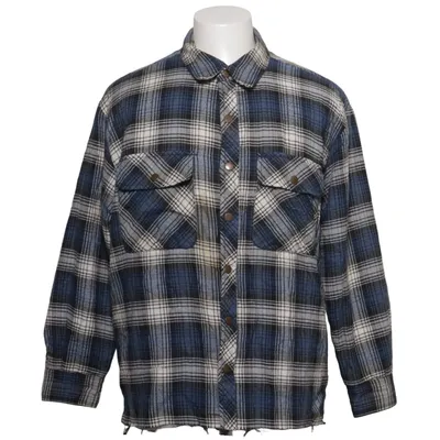 Chemise en flanelle (Bleu, Noir, Blanc) de Le Frog Coton, Polyester