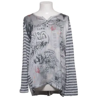 Topp (Grå, Vit, Blå) från Capuccino Polyester, Viskos