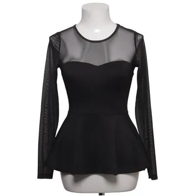 Peplum top (Zwart) van Gina Tricot Elastaan, Polyester