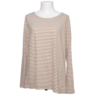Långärmad t-shirt (Beige, Vit) från Milano Italy Bomull, Modal