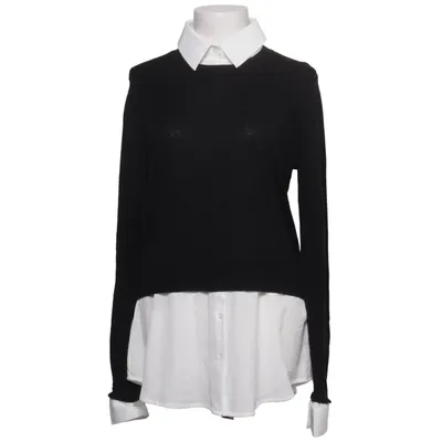 Pull-over (Noir, Blanc) de Hallhuber Cachemire, Coton, Polyester, Soie