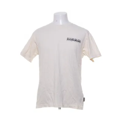 T-shirt (Beige, Sort) fra Napapijri Bomuld