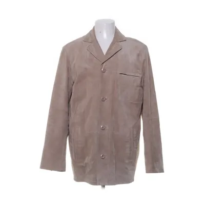 Läderjacka (Beige) från Molltan Bomull, Polyester, Skinn