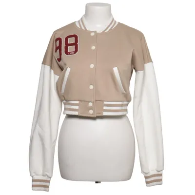 Collegejakke (Beige, Hvid) fra Carisma Bomuld, Polyester
