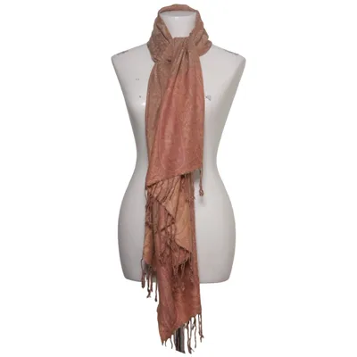 Sjaal (Bruin, Roze, Geel) van Pashmina Kasjmier