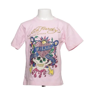 T-shirt (Pink, Flerfarvet) fra Ed Hardy Bomuld