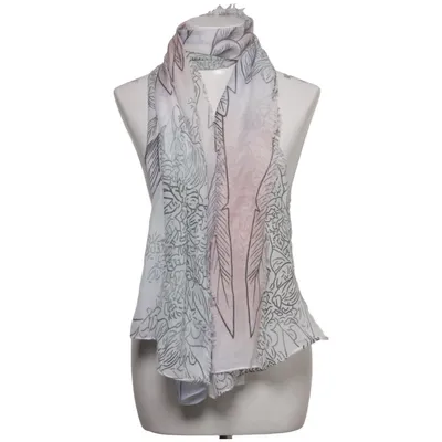 Shawl (White, Gray, Pink) from Glitter Polyester
