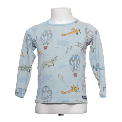 Lange mouwen shirt (Blauw, Meerkleurig) van Villervalla Elastaan, Organisch katoen