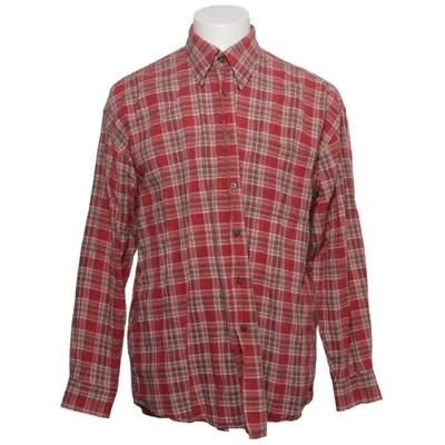 Flannel skjorte (Rød, Brun, Hvid) fra Atlant Bomuld