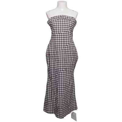 Klänning (Svart, Vit) från Adoore Linne, Polyester, Viskos