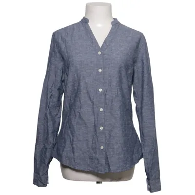 Shirt (Blauw) van James Harvest Katoen, Linnen
