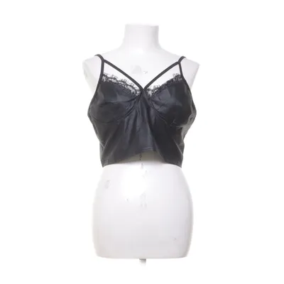 Crop top (Svart) från Romwe Polyuretan