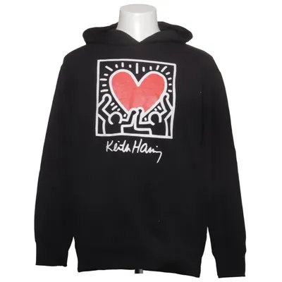 Kapuzenpullover (Schwarz, Rot, Weiß) von Keith Haring Baumwolle, Polyester