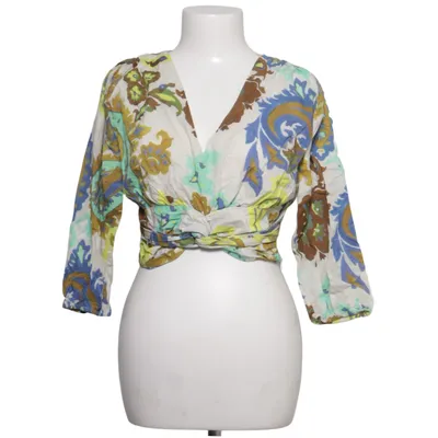 Wrap blouse (Blue, Green, Brown, Multicolored) from Zara Cotton