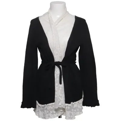 Cardigan (Black, White) from Ester Elenora Angora, Polyamide, Viscose