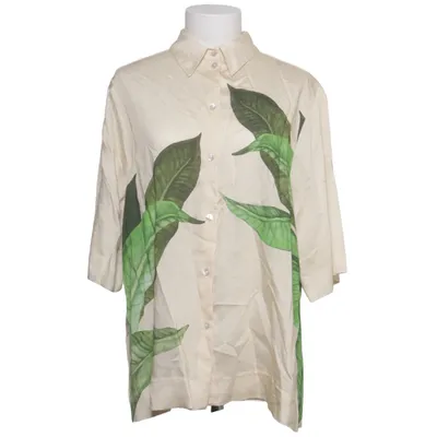 Top (Beige, Green, Multicolored) from H&M Edition Polyester, Viscose