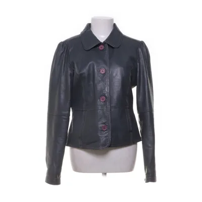 Leren jack (Grijs) van VILA Clothes Polyester, Leer