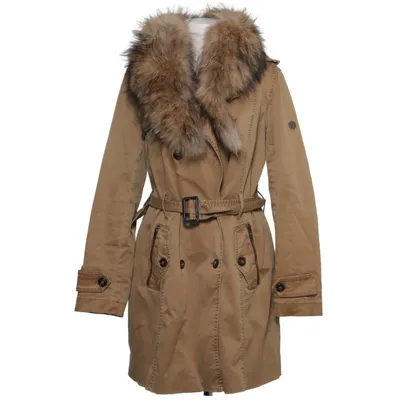 Trenchcoat (Beige) van Blonde No.8 Katoen, Elastaan, Bont, Polyester