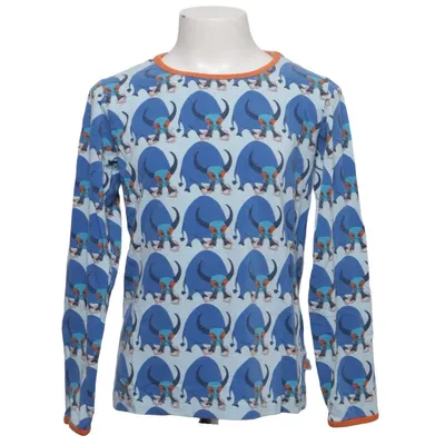 Langarmshirt (Blau, Orange) von Småfolk Baumwolle, Elasthan, Modal