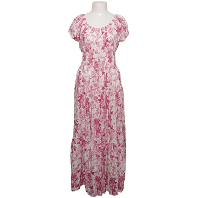 Långklänning (Vit, Rosa, Guldfärgad) från Leana Mode Elastan, Viskos