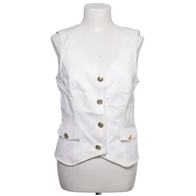 Vest (White) from Gloockler Cotton, Elastane, Polyester