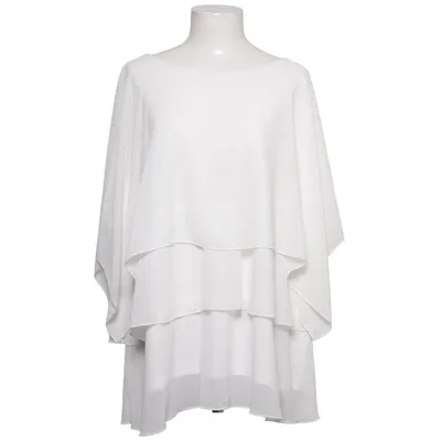 Top (Hvid) fra Janina Curved Polyester