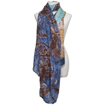 Shawl (Blue, Brown, Multicolored) from Ahmaddy Silk